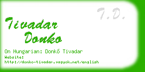 tivadar donko business card